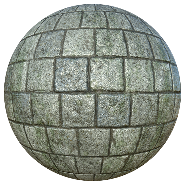 Mossy Gray Brick Texture (Sphere)