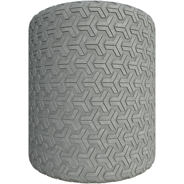 Concrete Wall Decoration with Geometric Pattern (Cylinder)