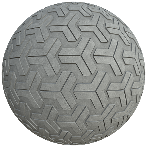 Concrete Wall Decoration with Geometric Pattern (Sphere)