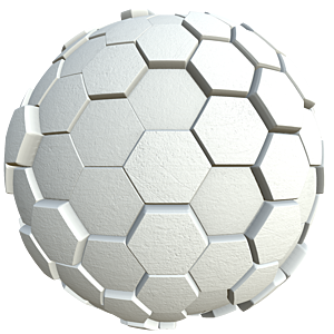 Grey Hexagonal Bump Wall Decoration