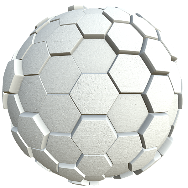 Grey Hexagonal Bump Wall Decoration (Sphere)