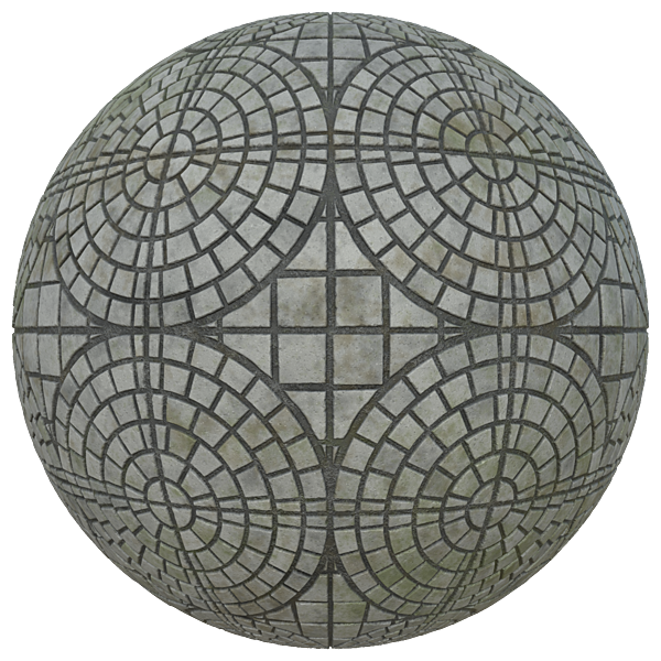Concentric Circle Paving Tiles (Sphere)