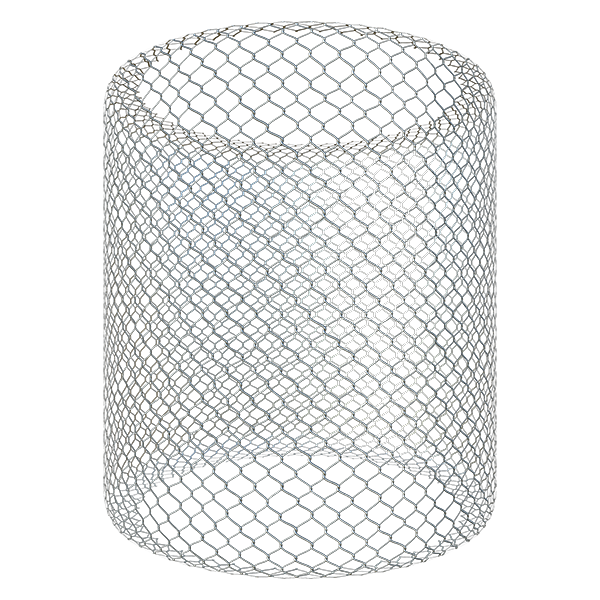 Chain-link Metal Wire Fencing Texture (Cylinder)