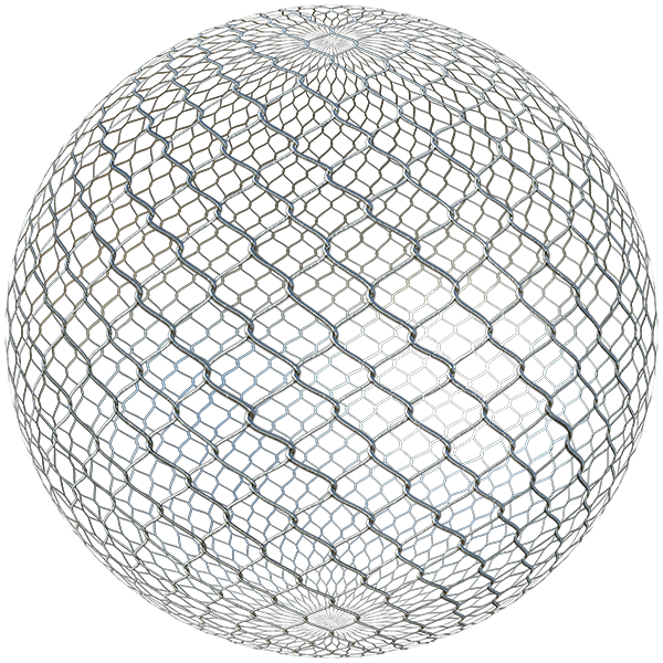 Chain-link Metal Wire Fencing Texture (Sphere)