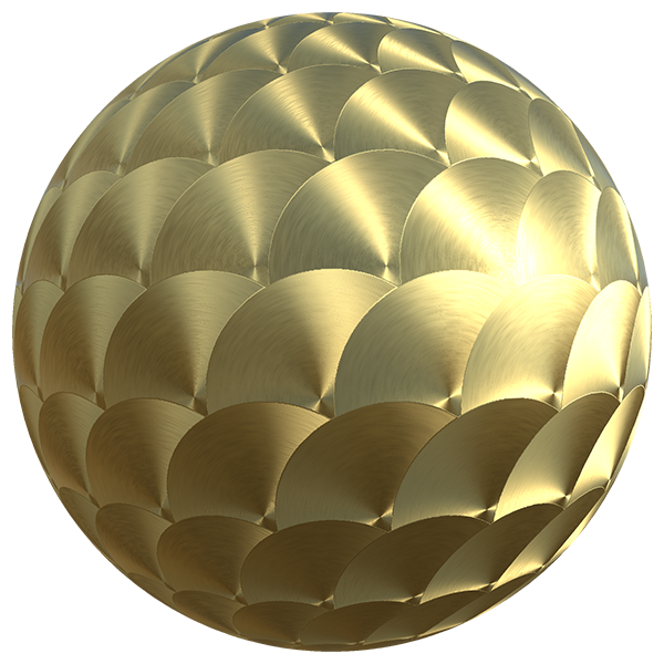 Radially Brushed Gold Texture (Sphere)
