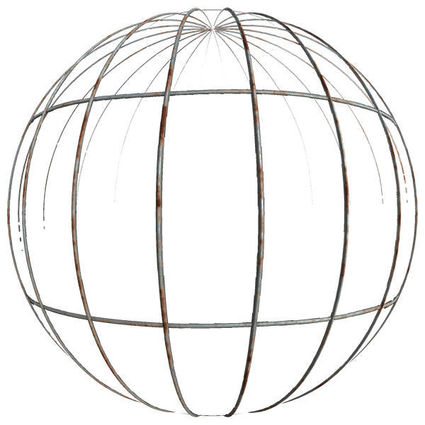 Rusty Iron Wire Fence (Sphere)