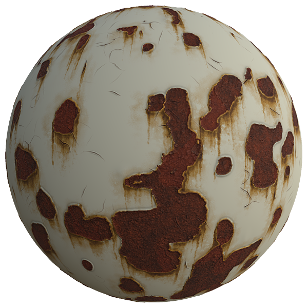 Rusty Chipped Paint of Metal (Sphere)