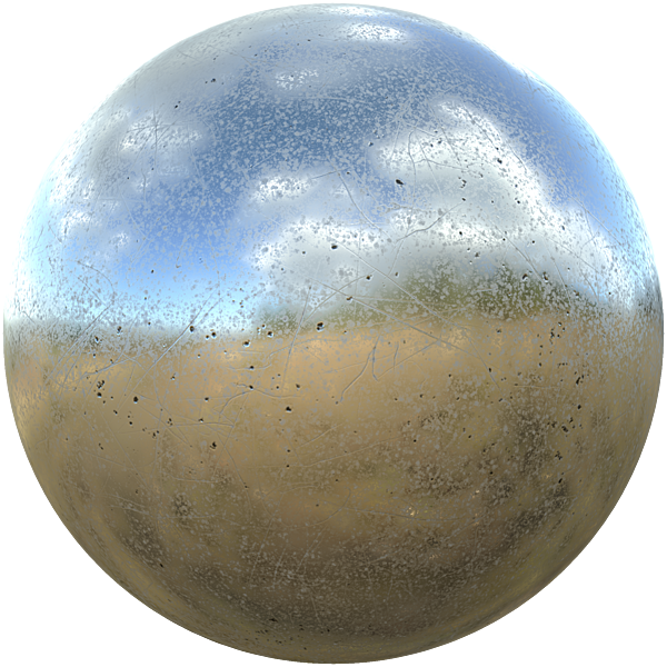 Worn Aluminum Metal (Sphere)