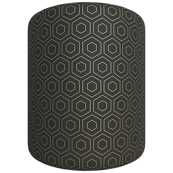 Golden Hexagon Wallpaper (Cylinder)