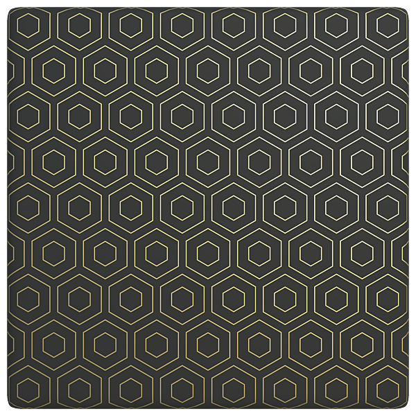 Golden Hexagon Wallpaper (Plane)