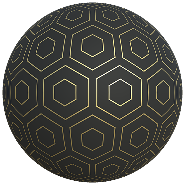 Golden Hexagon Wallpaper (Sphere)