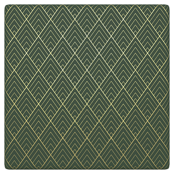 Green Wallpaper with Shiny Diamond Golden Pattern (Plane)