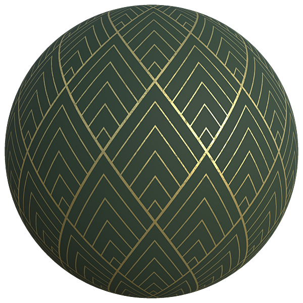 Green Wallpaper with Shiny Diamond Golden Pattern (Sphere)