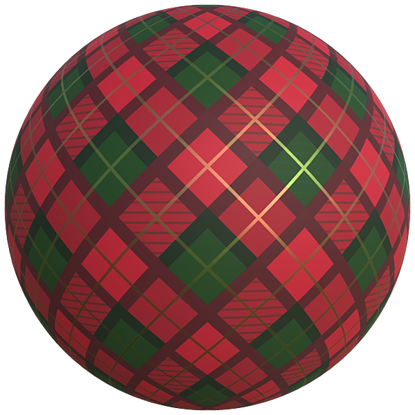 Red and Green Christmas Gift Wrapping Paper (Sphere)