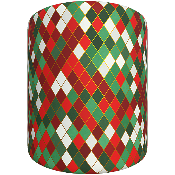 Christmasy Diamond Shaped Pattern (Cylinder)