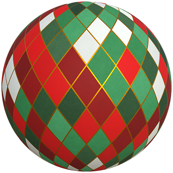 Christmasy Diamond Shaped Pattern (Sphere)