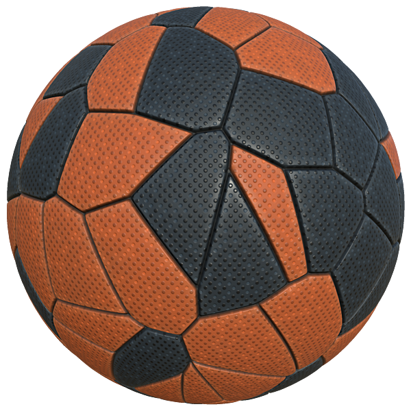 Orange and Grey Mosaic Studded Rubber Plastic (Sphere)