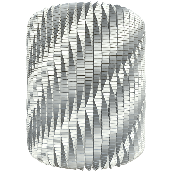 Turning White Tiles Forming Wave Pattern (Cylinder)