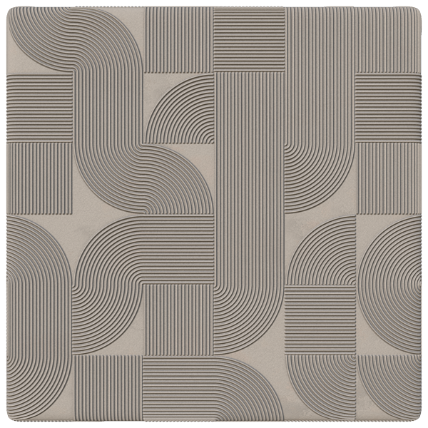 Seamless Tiles of Parallel Lines and Quarter Circles (Plane)