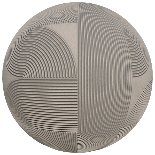 Seamless Tiles of Parallel Lines and Quarter Circles (Sphere)