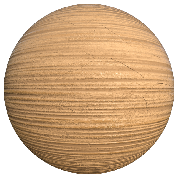 Light Brown Wood Texture with Scratches (Sphere)