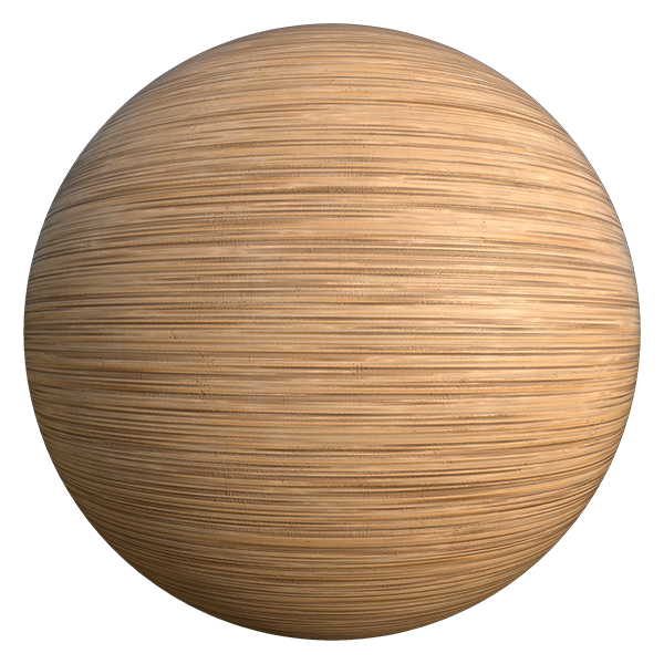 Wood with Horizontal Bark Texture (Sphere)